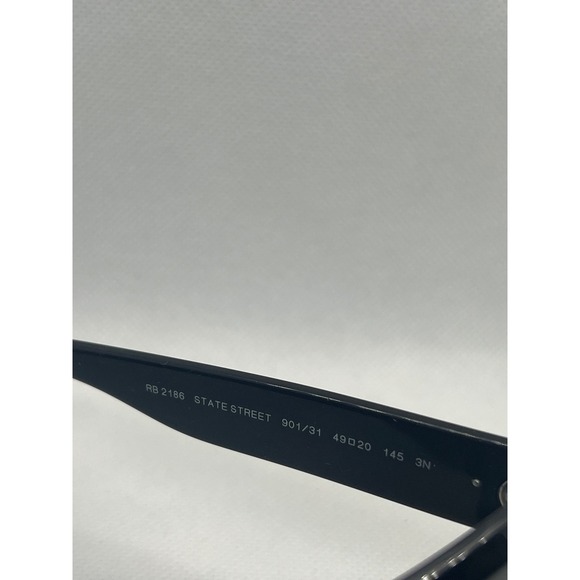 Ray-Ban State Street RB21 Black Sunglasses Black Classic Lens 49-20 - Picture 2 of 6